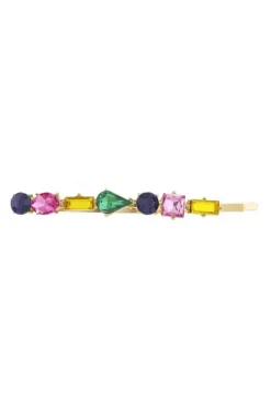 HORQUILLA MULTICOLOR STRASS Y PERLAS