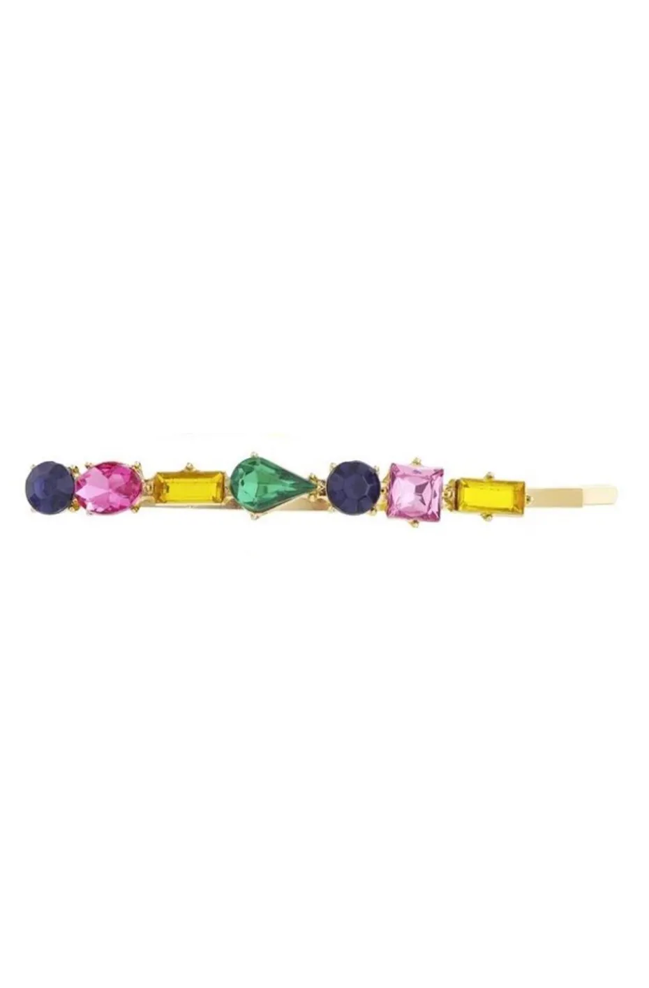 HORQUILLA MULTICOLOR STRASS Y PERLAS
