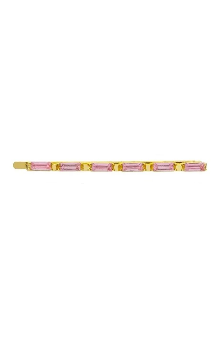 HORQUILLA STRASS BAGUETTE ROSA