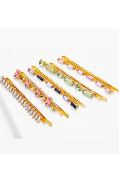 HORQUILLA STRASS BAGUETTE ROSA