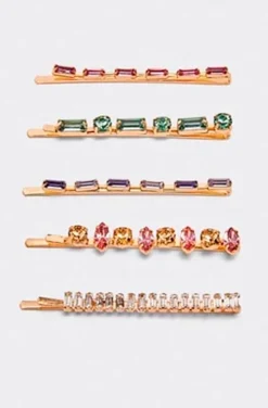 HORQUILLA STRASS BAGUETTE ROSA