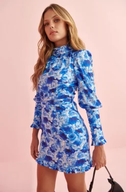 MISTERY BLUE ROSES DRESS BY FETICHE SUANCES