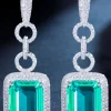 PENDIENTES JOYA VERDE AGUA