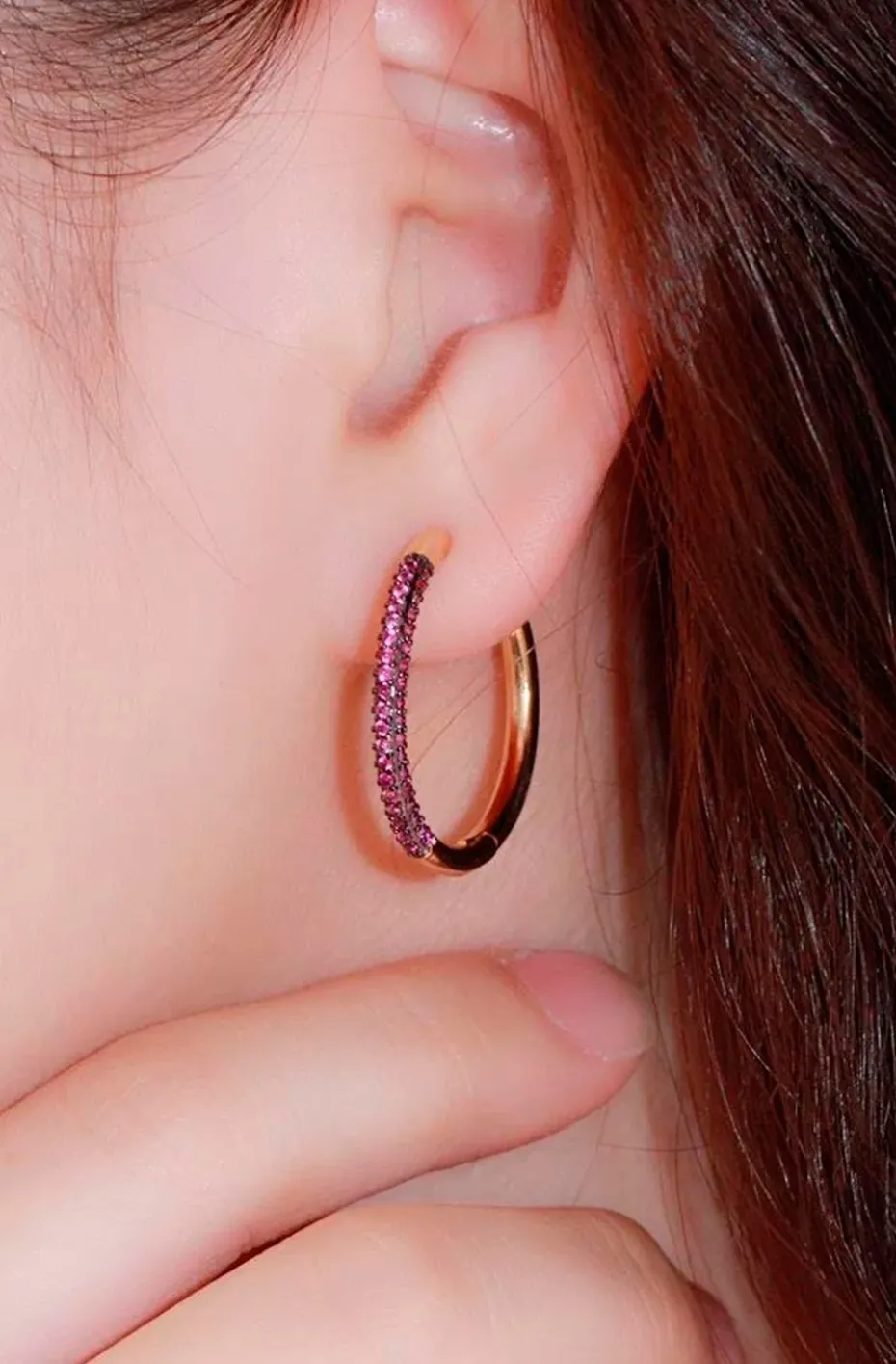PENDIENTES ARO CIRCONITAS AMATISTA
