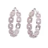 PENDIENTES ARO ESLABONES CIRCONITAS PLATA