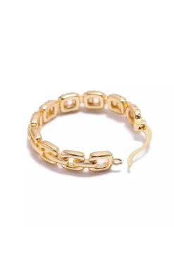 PENDIENTES ARO ESLABONES CIRCONITAS GOLD