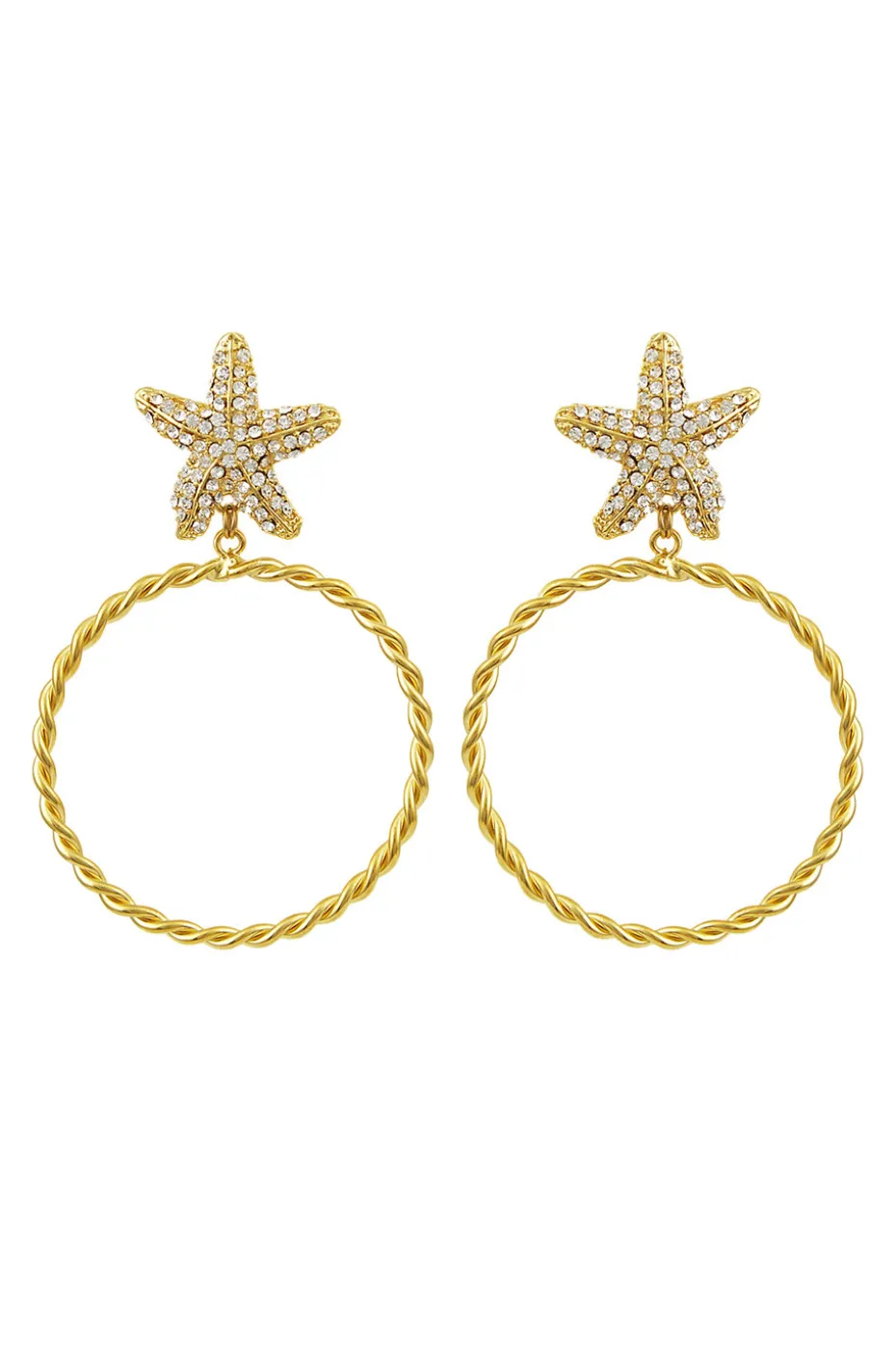 PENDIENTES ARO Y ESTRELLA