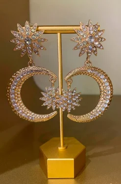 PENDIENTES BOHEMIOS DOS LUNAS DOS ESTRELLAS
