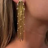 PENDIENTES CADENAS DORADAS