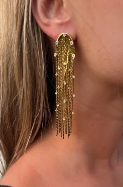 PENDIENTES CADENAS DORADAS