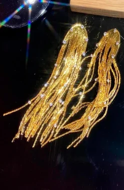 PENDIENTES CADENAS DORADAS