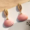 PENDIENTES CONCHA PINK