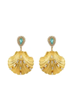 PENDIENTES CONCHAS DORADAS