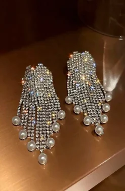 PENDIENTES CORAZÓN CRISTALES Y PERLAS