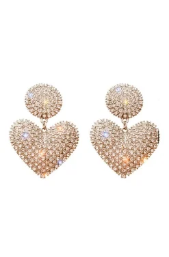 PENDIENTES CORAZON DORADO