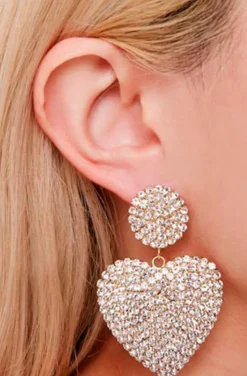 PENDIENTES CORAZON DORADO
