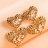PENDIENTES CORAZONES CHAMPAGNE