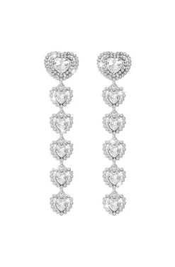 PENDIENTES CORAZONES MULTI SILVER