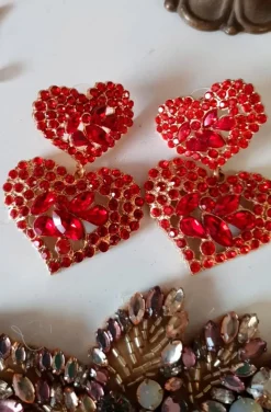 PENDIENTES CORAZONES ROUGE