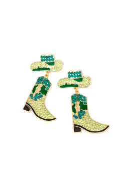 PENDIENTES COWBOY BOOTS GREEN