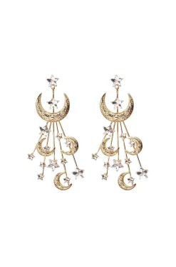 PENDIENTES DANCING MOON & STARS