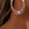 PENDIENTES DE ARO CRISTALES DORADOS SHINING