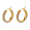 PENDIENTES DE ARO PEQUES CRISTALES