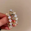 PENDIENTES DE ARO ROMBOS CRISTALES