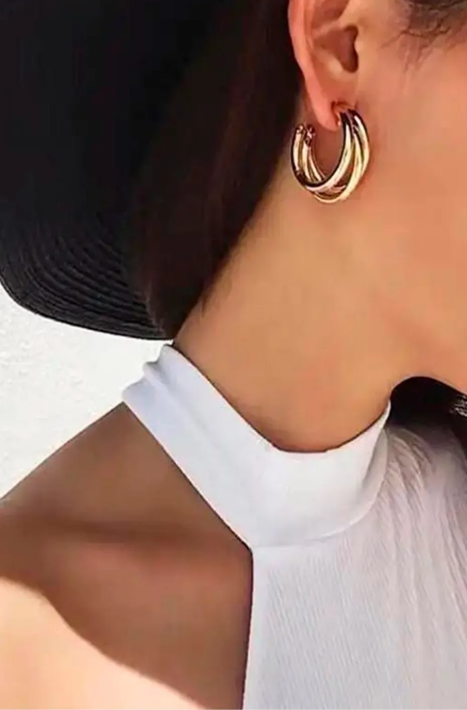 PENDIENTES DE ARO TRIPLE