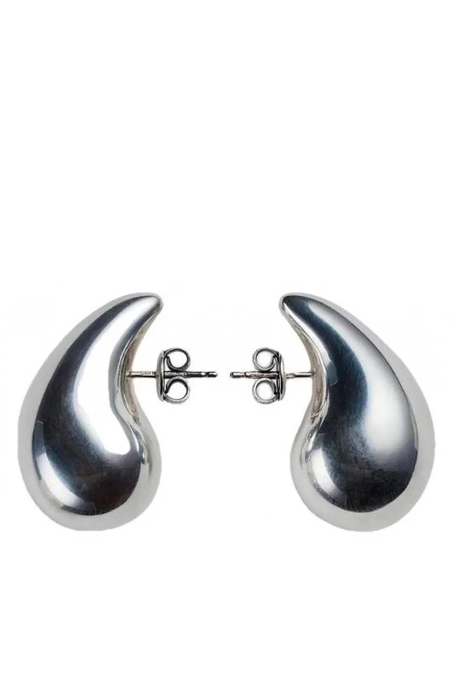 PENDIENTES DE GOTA GRANDES EN COLOR PLATA