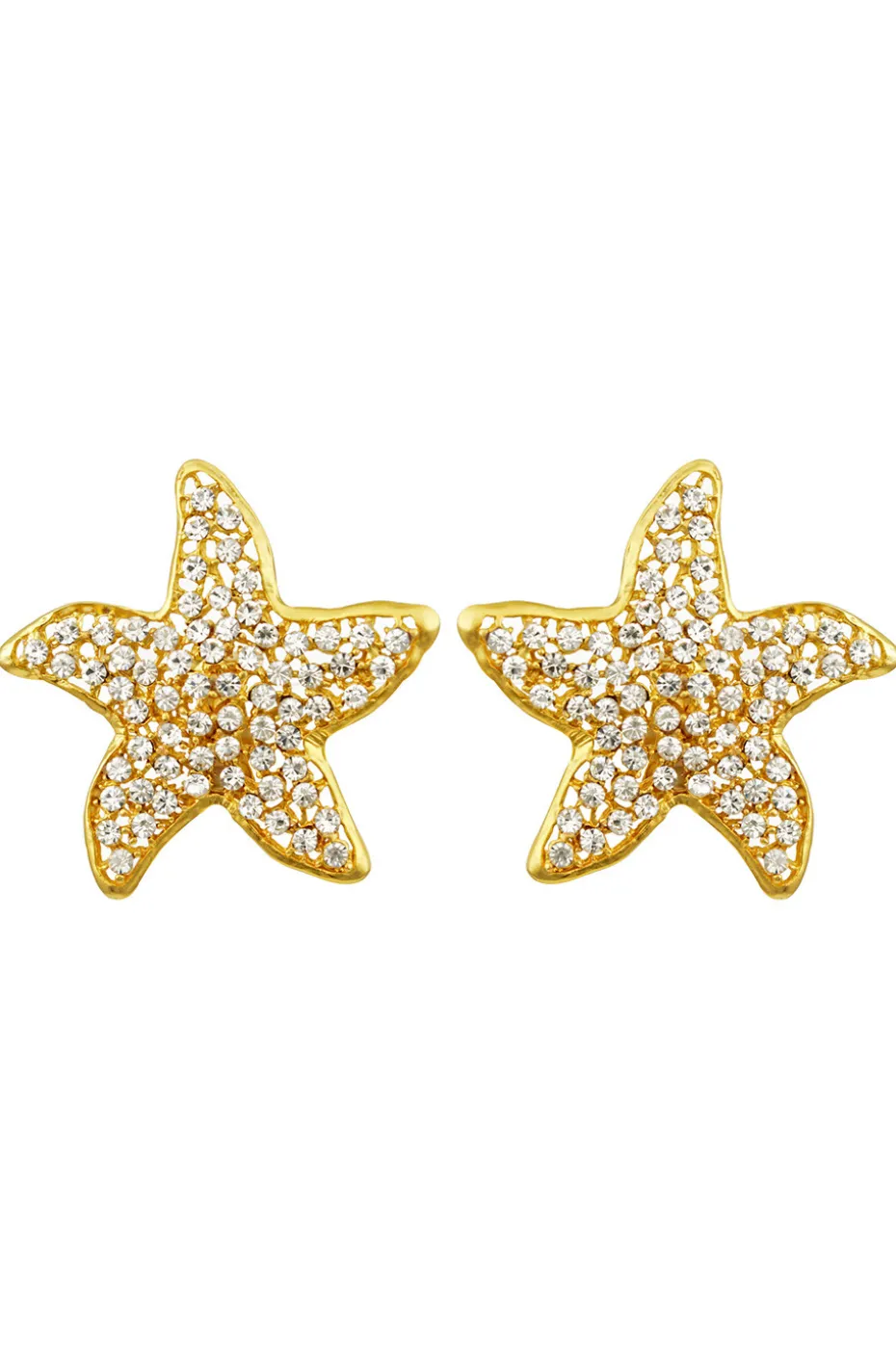 PENDIENTES DE PINZA ESTRELLAS DE MAR SWAROVSKI CLEAR
