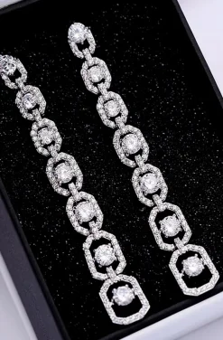 PENDIENTES DIAMOND DE ESTILO VINTAGE