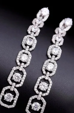 PENDIENTES DIAMOND DE ESTILO VINTAGE
