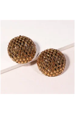PENDIENTES DISCO DORADOS