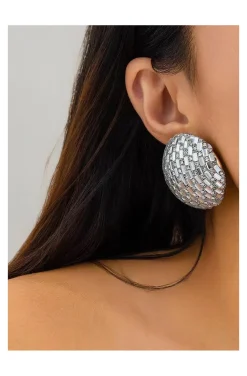 PENDIENTES DISCO SILVER