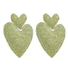 PENDIENTES DOS CORAZONES VERDE