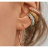 PENDIENTES EAR CUFFS CIRCONITAS DORADO