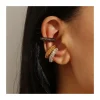 PENDIENTES EAR CUFFS CRISTALES NEGRO