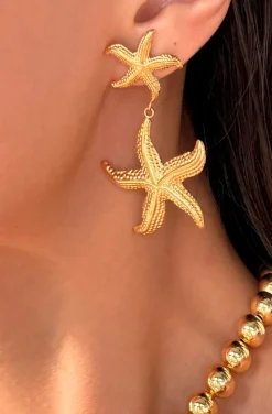 PENDIENTES ESTRELLAS DE MAR GOLDEN