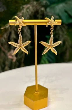 PENDIENTES ESTRELLAS DE MAR GOLDEN