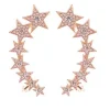PENDIENTES FILA DE ESTRELLAS GOLD