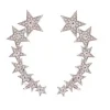 PENDIENTES FILA DE ESTRELLAS PLATA