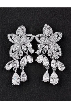 PENDIENTES FLOR CON LAGRIMAS