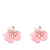 PENDIENTES FLOR PETALOS ROSA