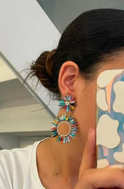 PENDIENTES FLOR RAIBOW