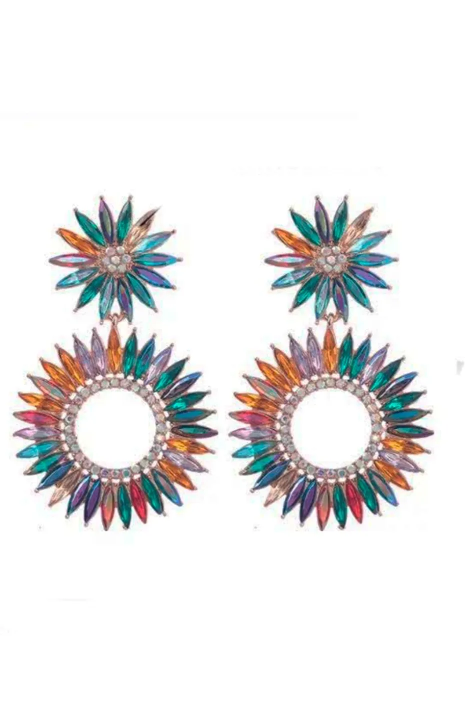 PENDIENTES FLOR RAIBOW