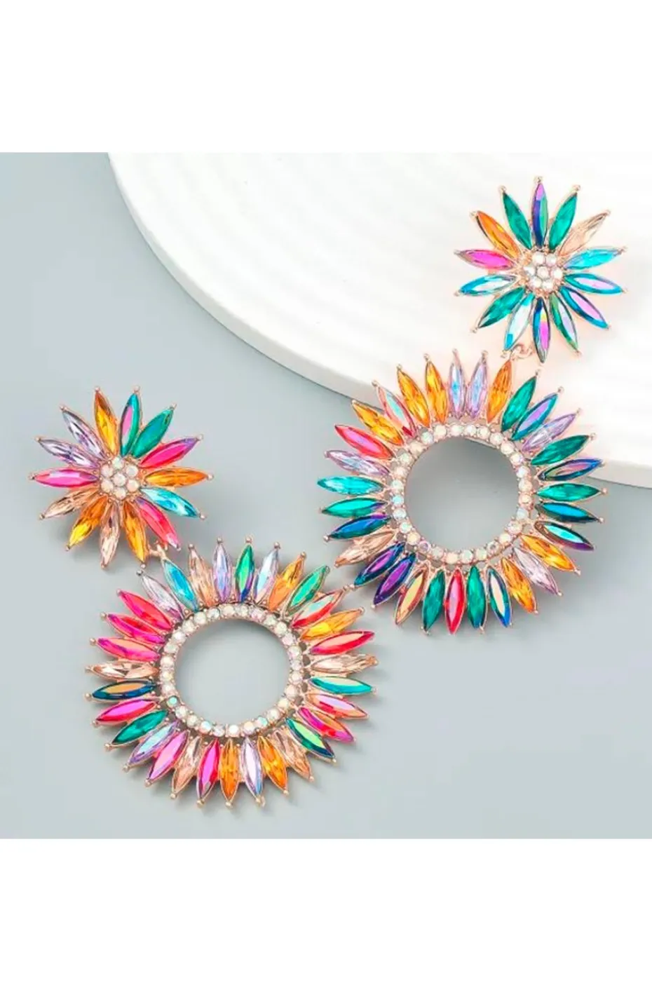 PENDIENTES FLOR RAIBOW