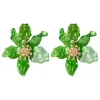 PENDIENTES FLOR RESINA VERDE