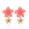 PENDIENTES FLORES CORAL &. BLANCO
