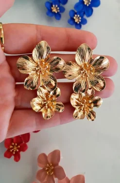 PENDIENTES FLORES GOLD